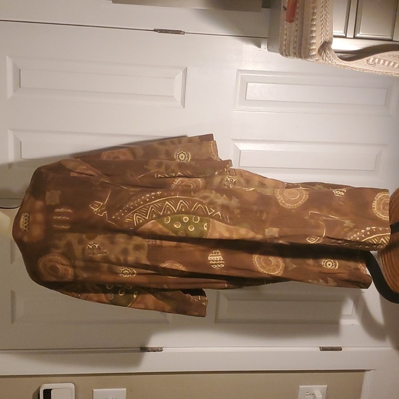 Ethnic print reversible duster coat - Picture 6 of 9